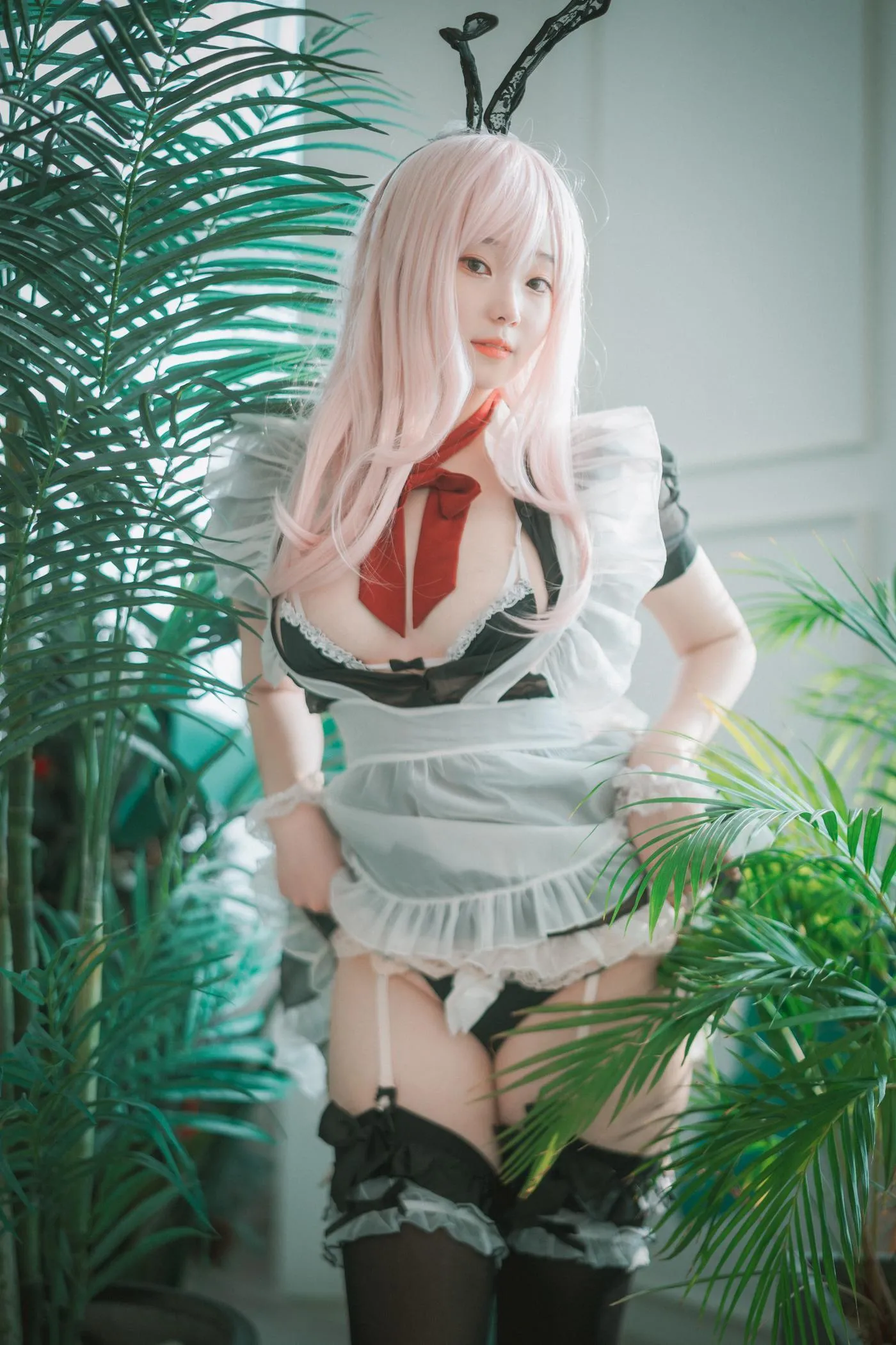 Bambi밤비 – NO.65 [DJAWA] Sheer Bunny Maid [51P]插图9